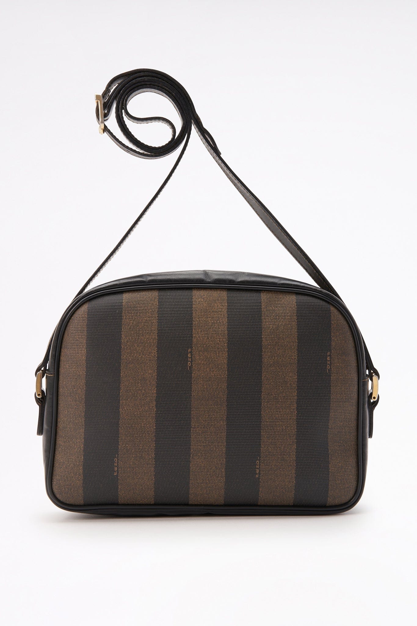 Fendi Vintage Striped Canvas Crossbody Bag