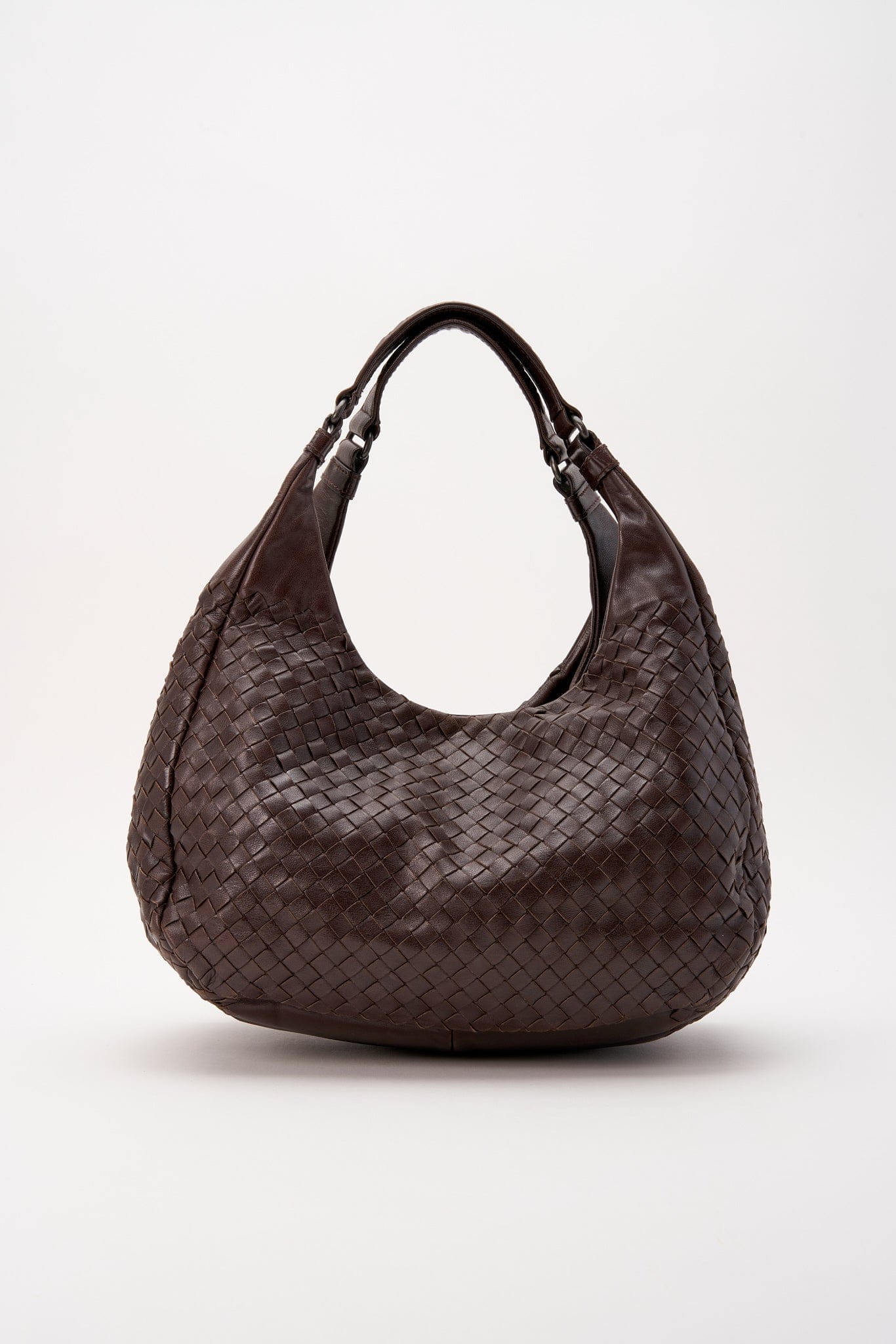 Bottega Veneta Brown Intrecciato Leather Shoulder Bag