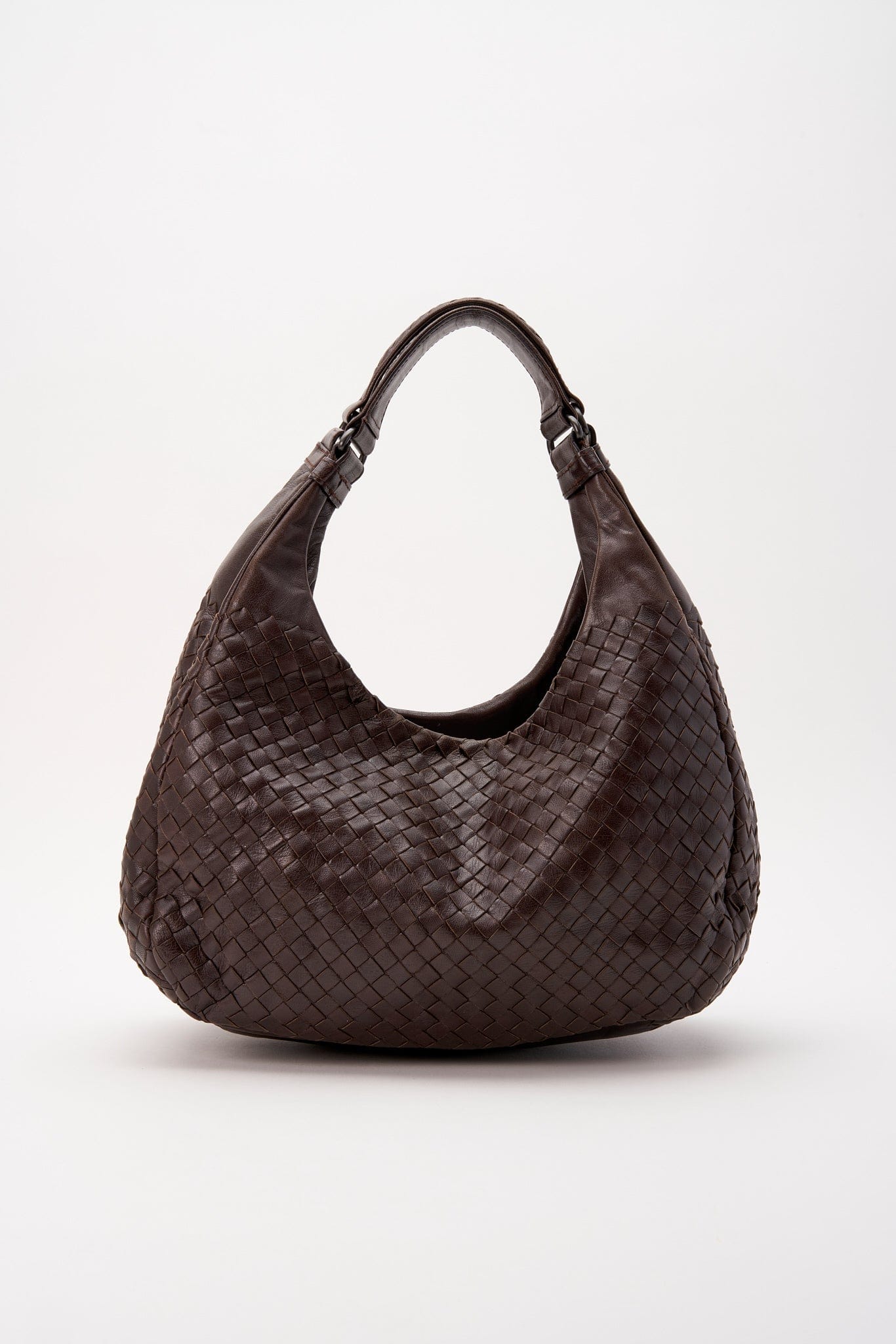 Bottega Veneta Brown Intrecciato Leather Shoulder Bag