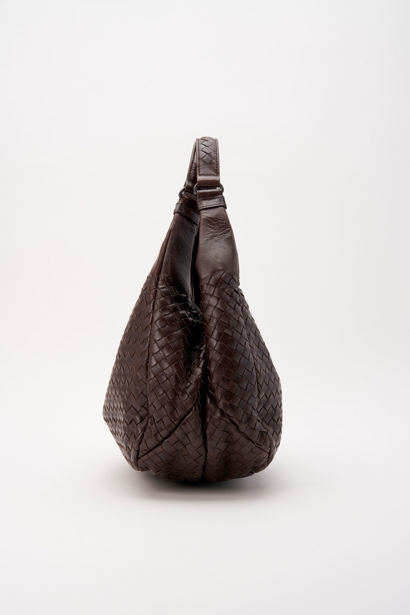 Bottega Veneta Brown Intrecciato Leather Shoulder Bag