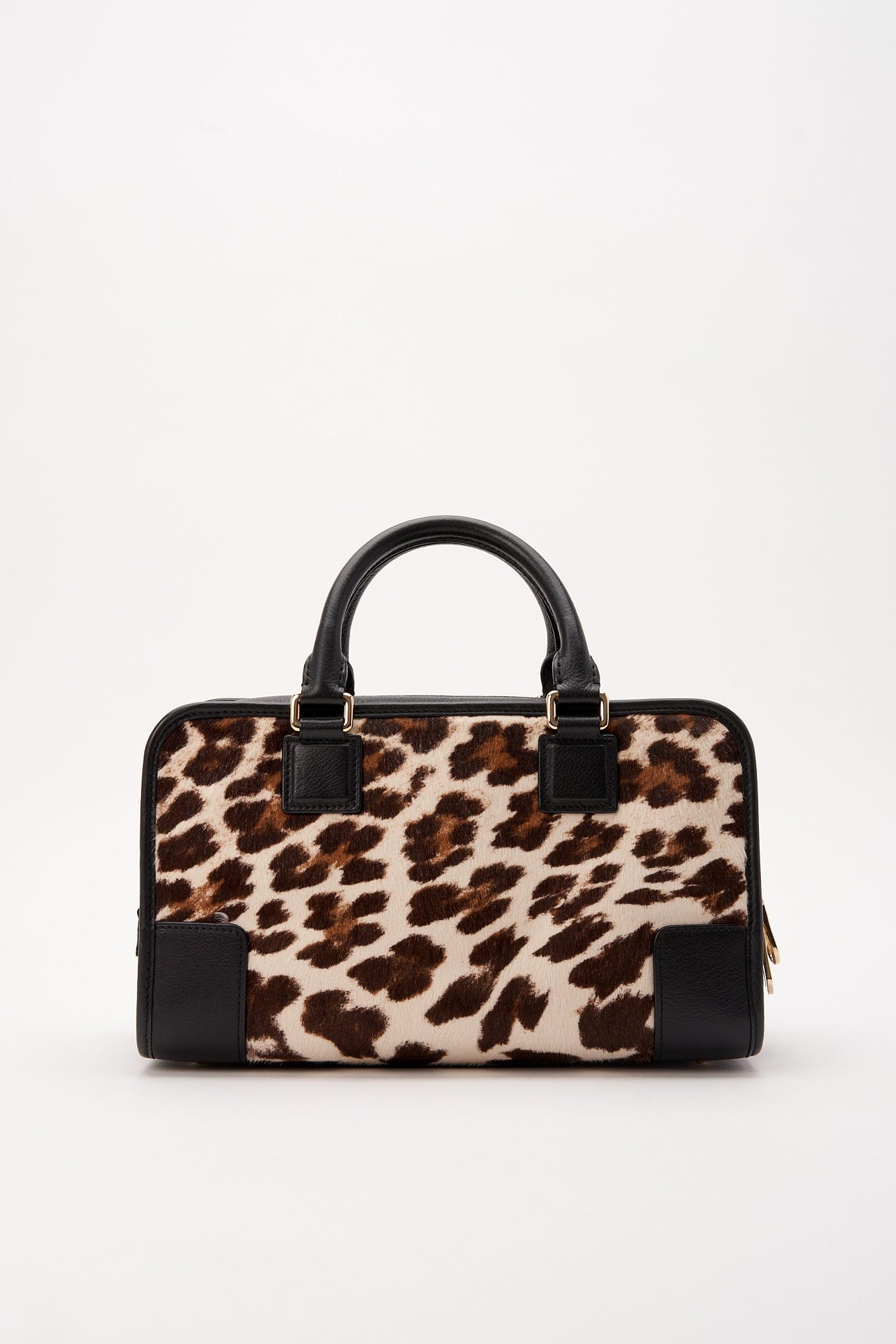 Vintage Loewe Amazona Leopard Calf Hair Shoulder Bag