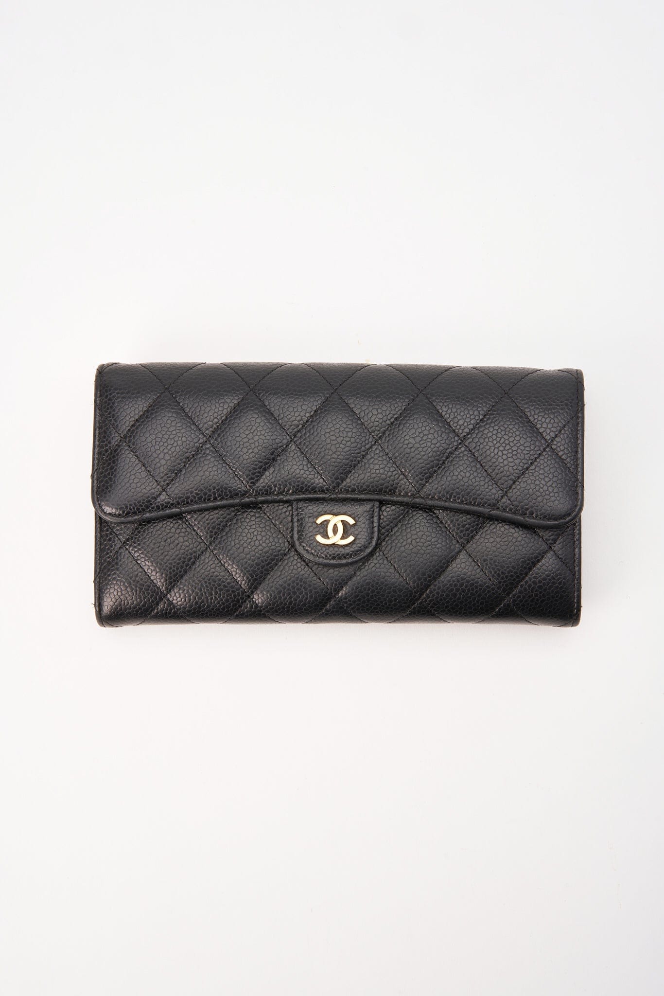 Chanel Black Caviar Leather Wallet