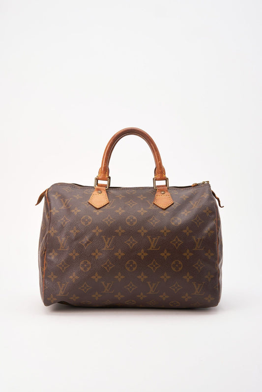 Louis Vuitton 30 Speedy Bag In Brown Monogram Coated Canvas