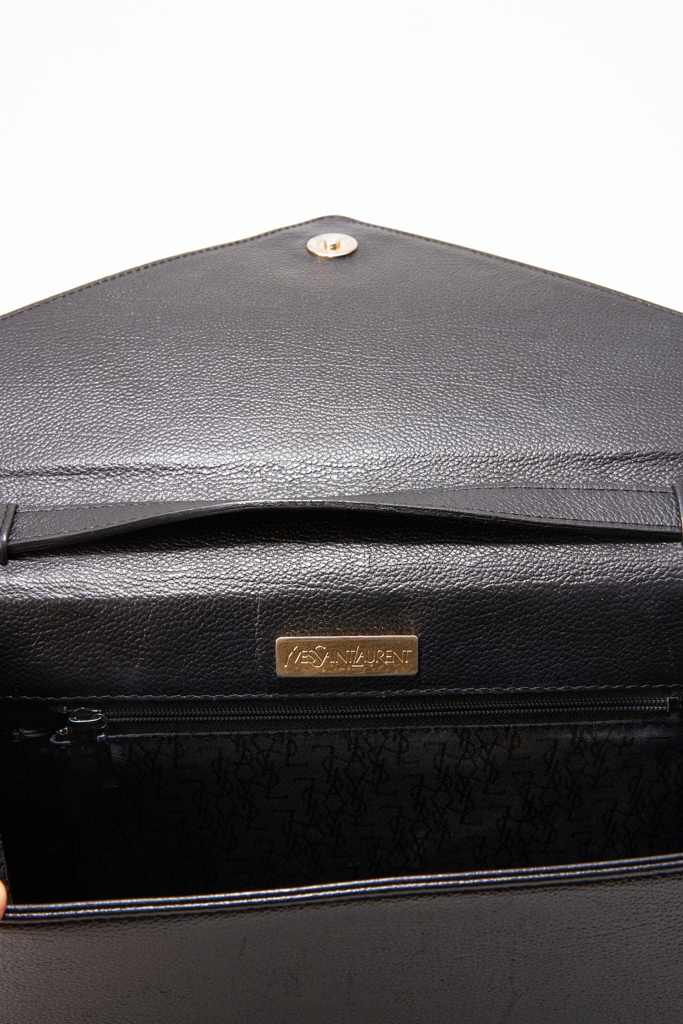 Vintage YSL Black Leather Crossbody Bag