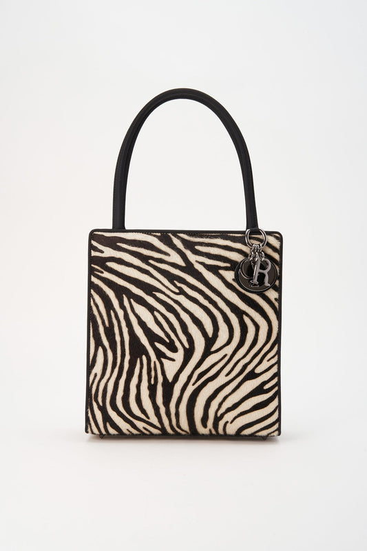 Vintage Christian Dior Zebra Print Bag