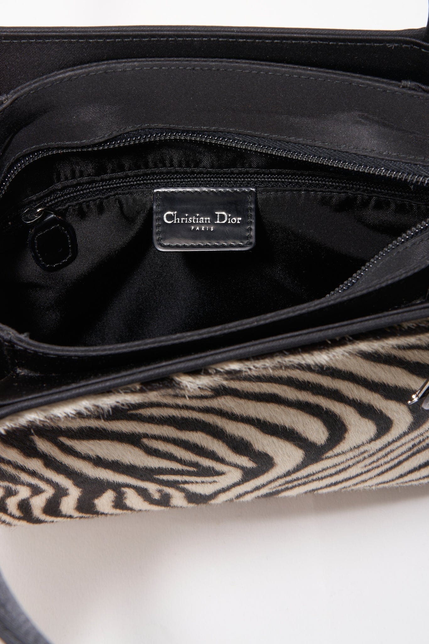 Vintage Christian Dior Zebra Print Bag