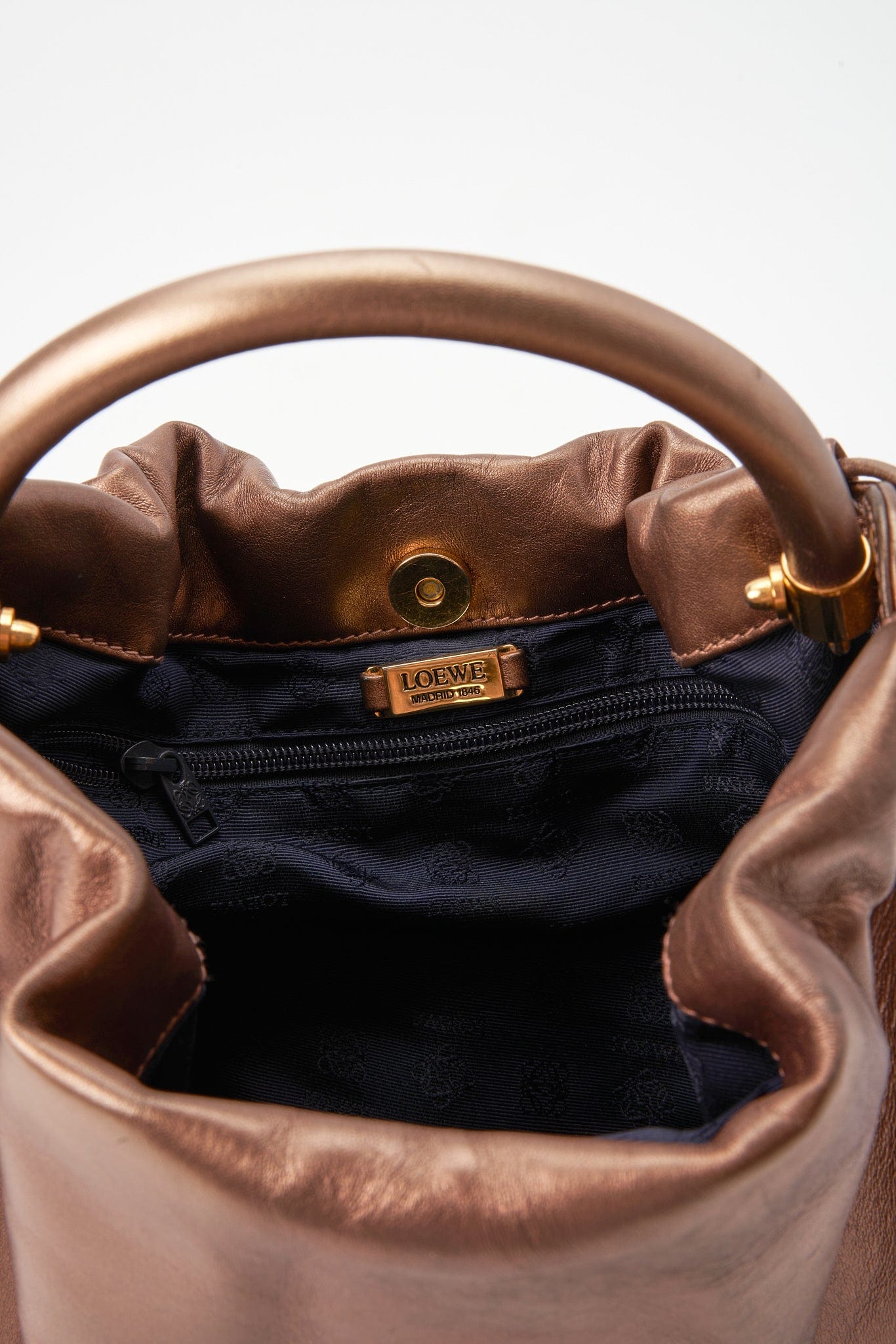 Vintage Loewe Metallic Leather Bag