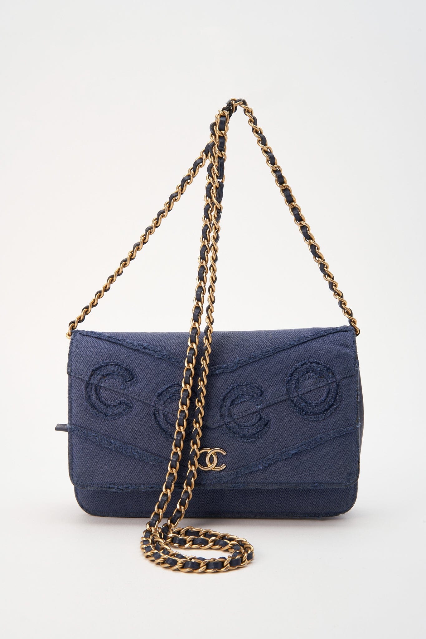 Chanel Denim Coco Wallet On Chain Bag