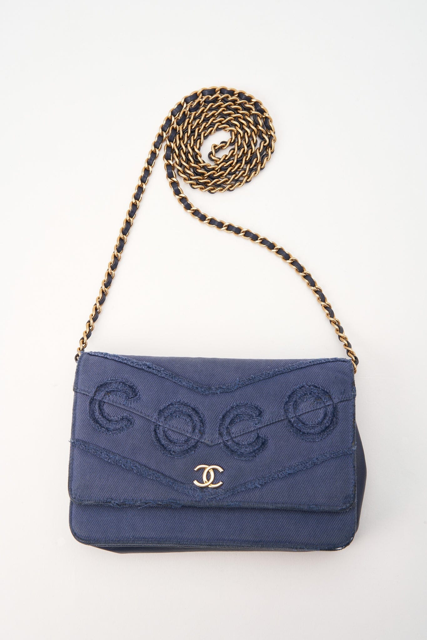 Chanel Denim Coco Wallet On Chain Bag