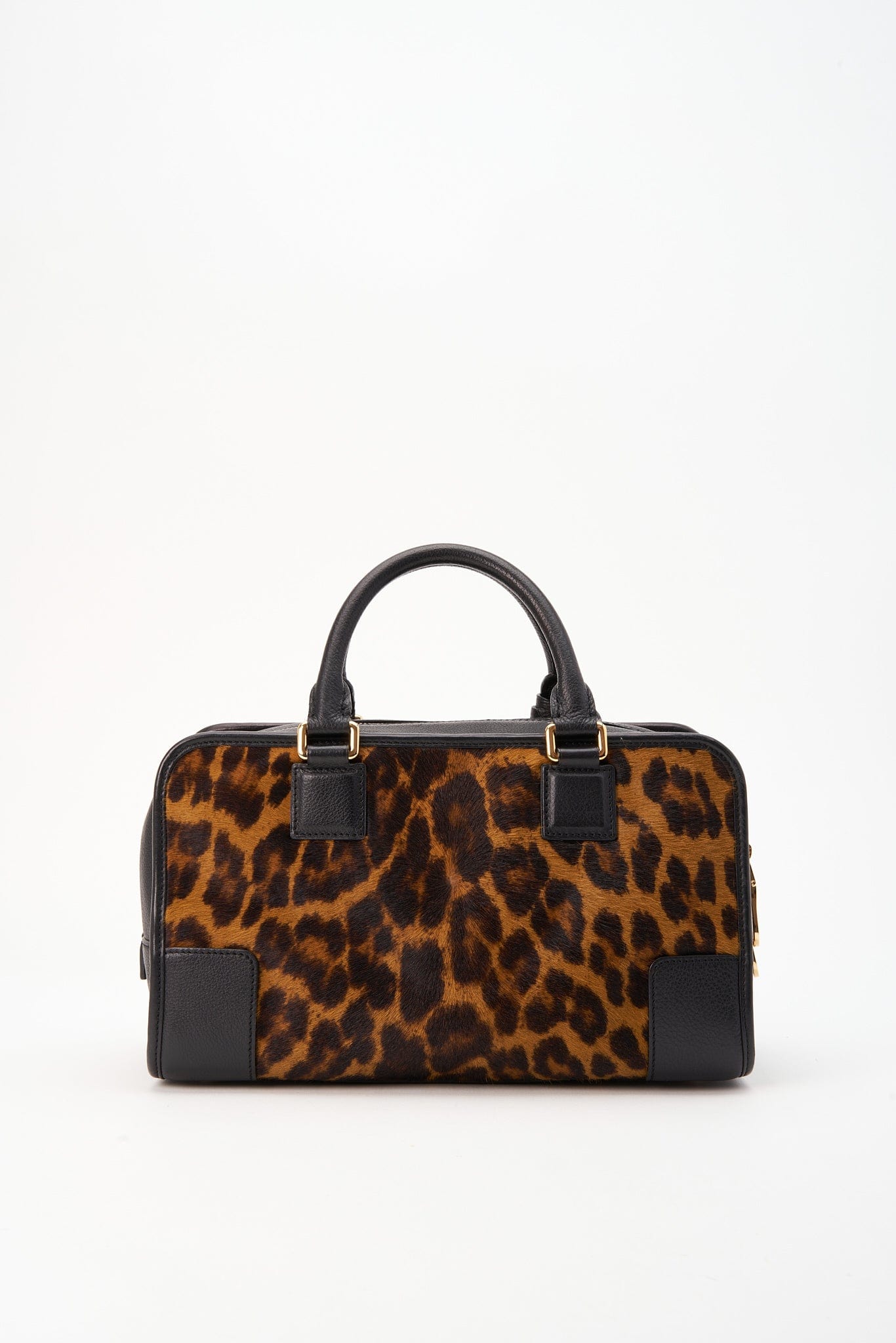 Vintage Loewe Amazona Leopard Calf Hair Shoulder Bag