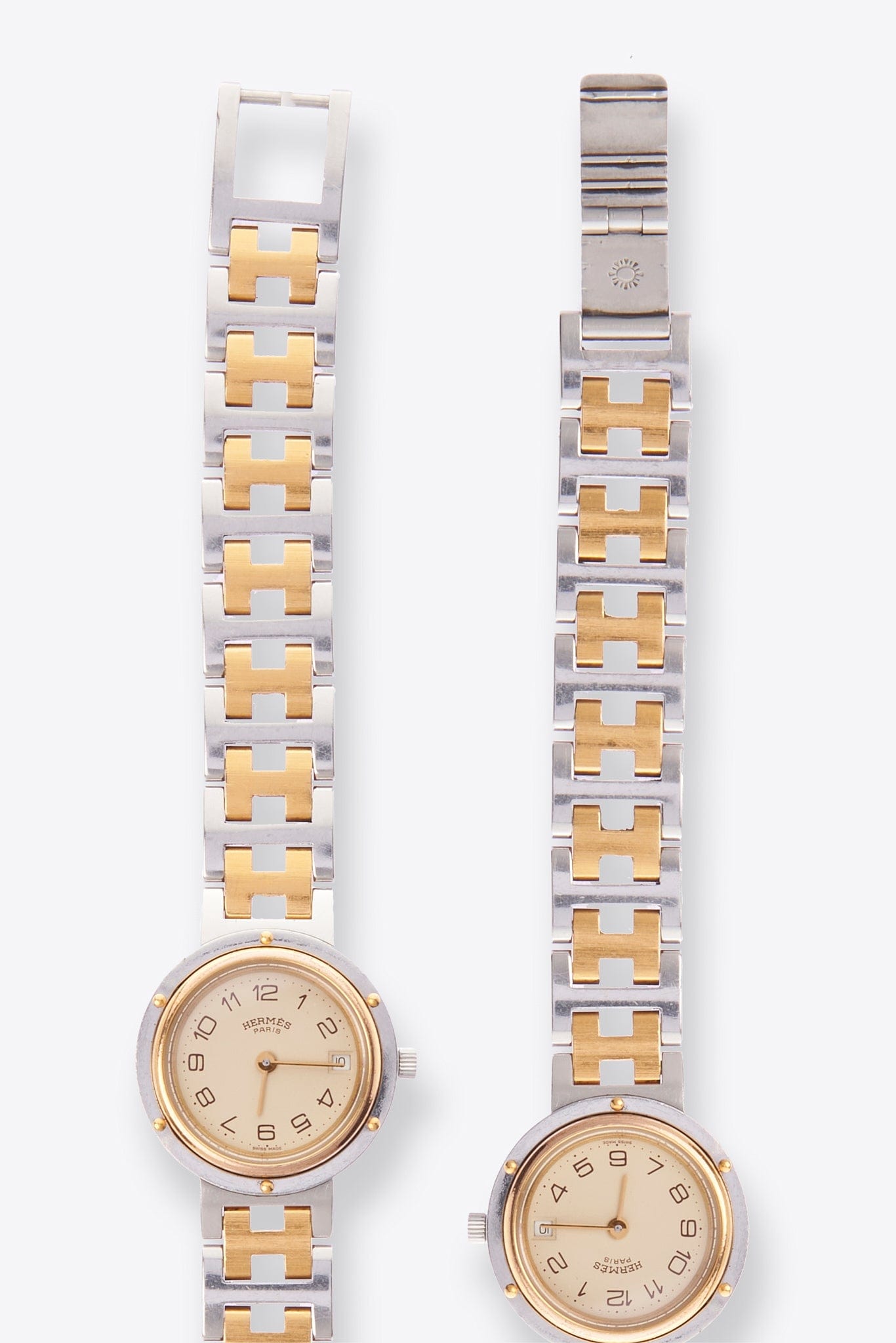 Vintage Hermès Clipper Gold and Silver Plated Watch