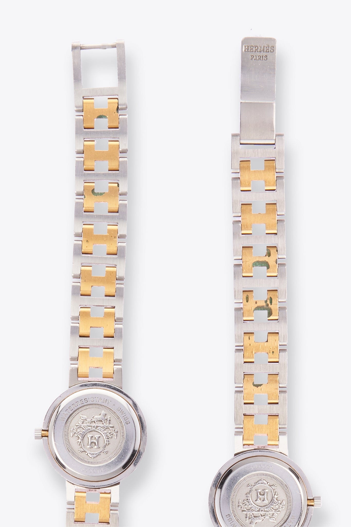 Vintage Hermès Clipper Gold and Silver Plated Watch