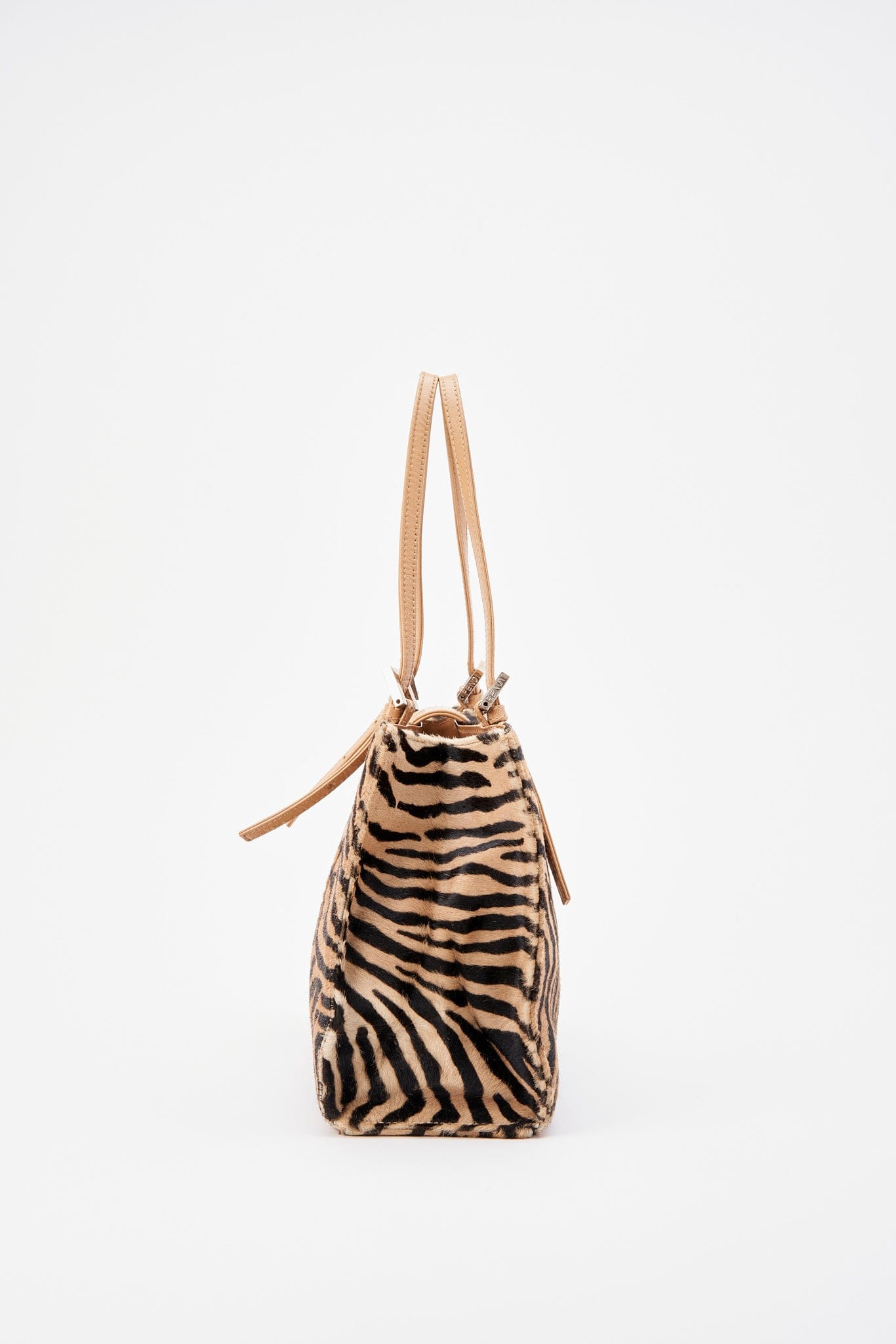 Vintage Fendi Zebra Printed Calf Hair Shoulder Bag