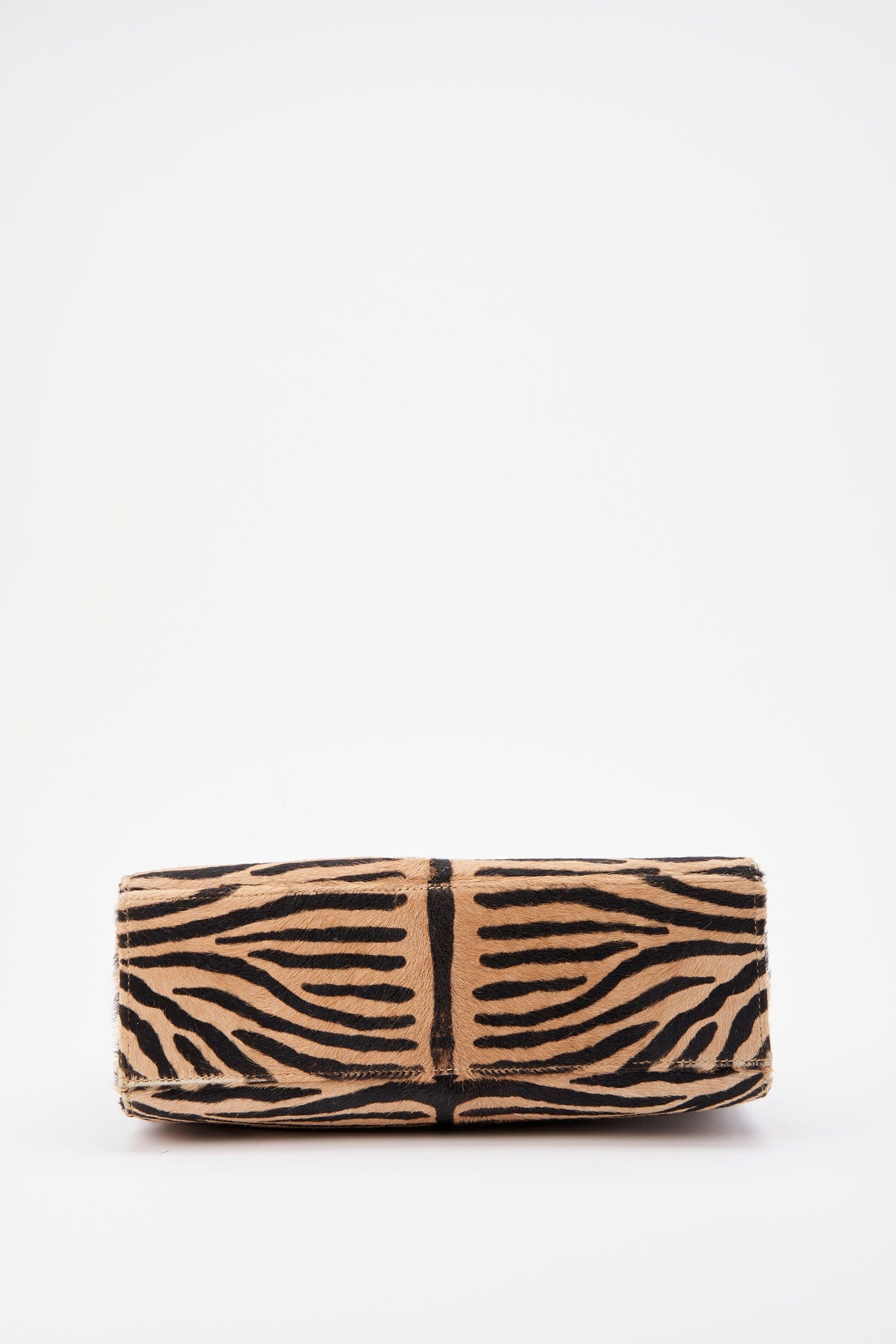 Vintage Fendi Zebra Printed Calf Hair Shoulder Bag