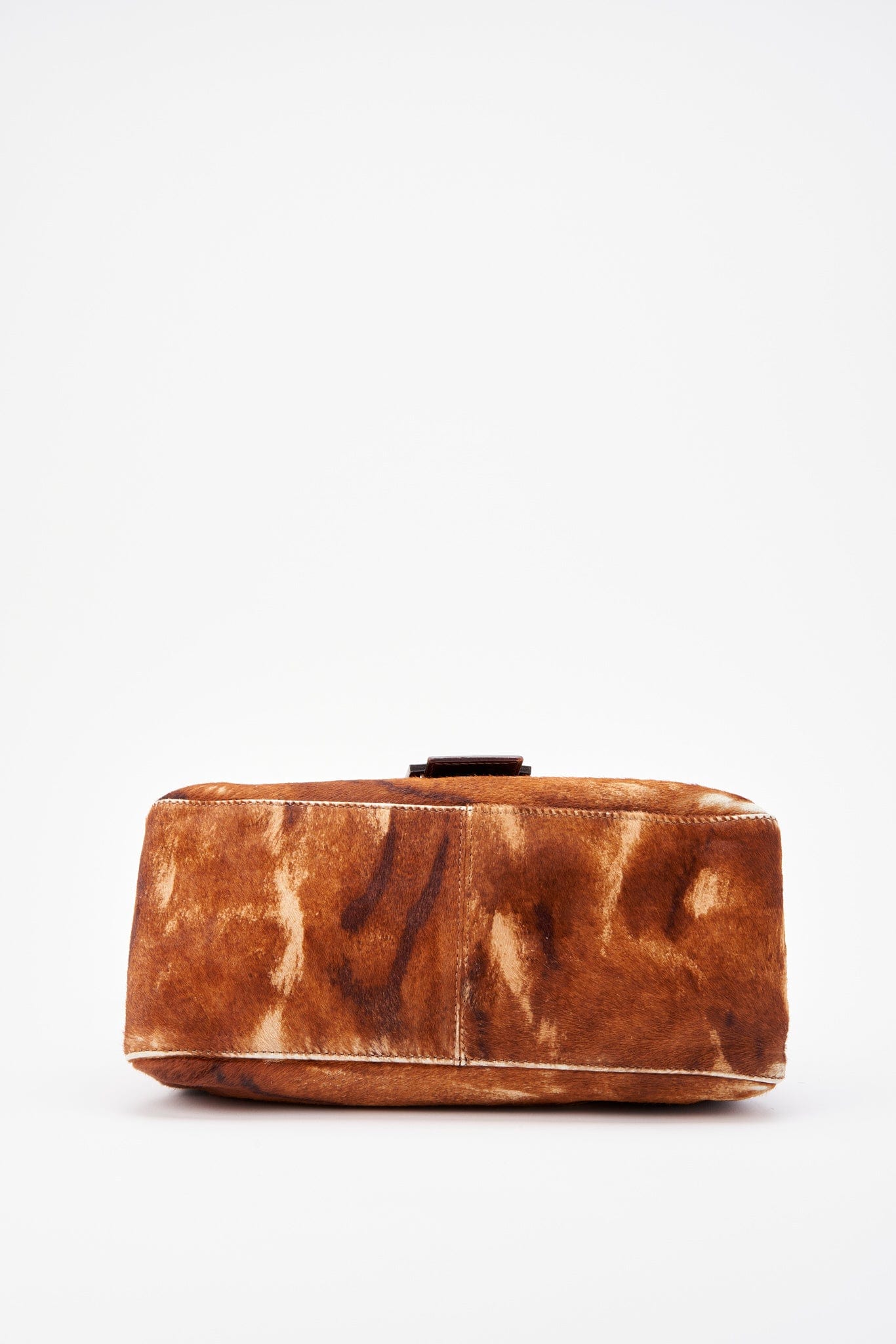 Fendi Vintage Mamma Baguette in Brown Printed Calf Hair