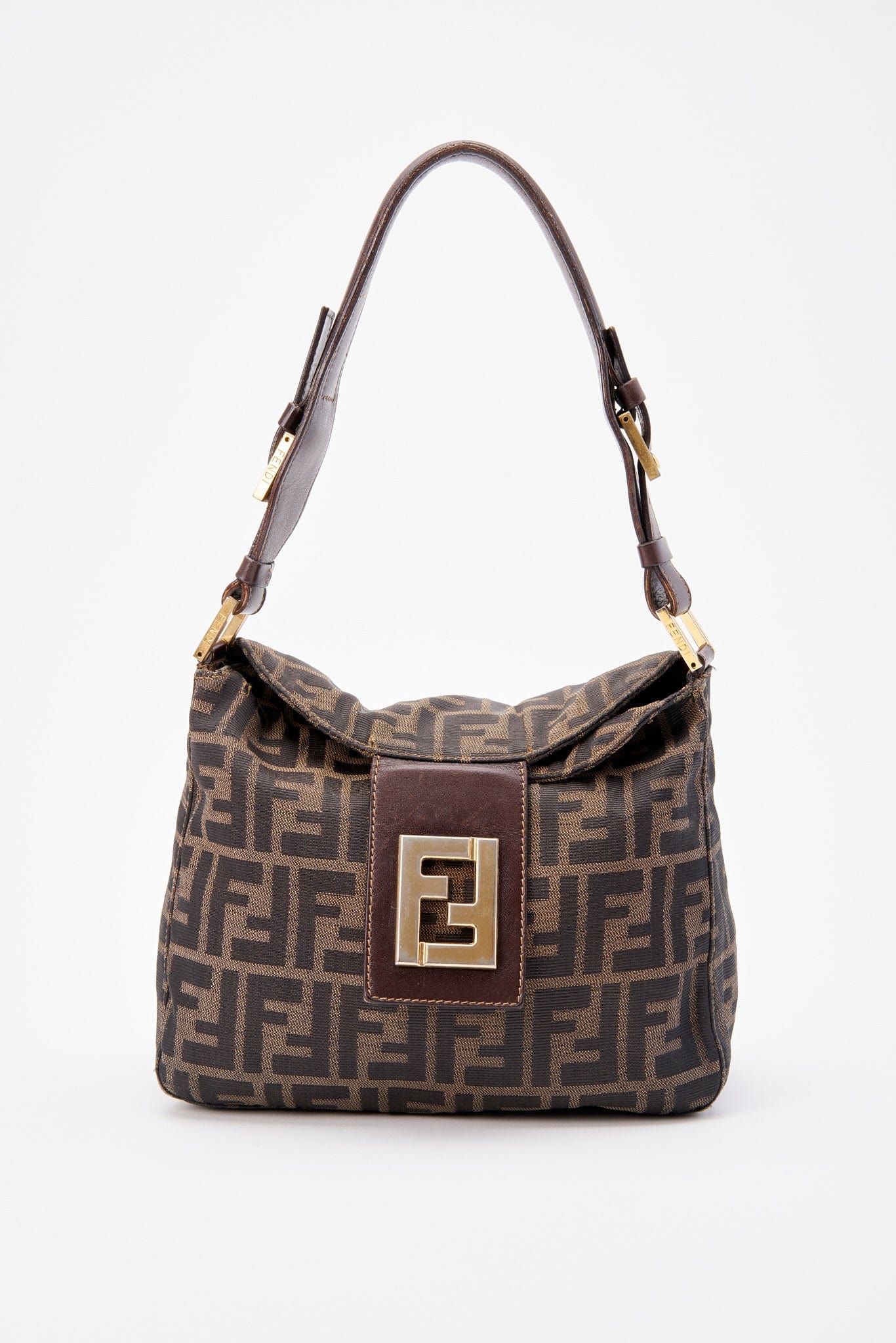 Fendi Mini Mamma Baguette in Brown Zucca Canvas