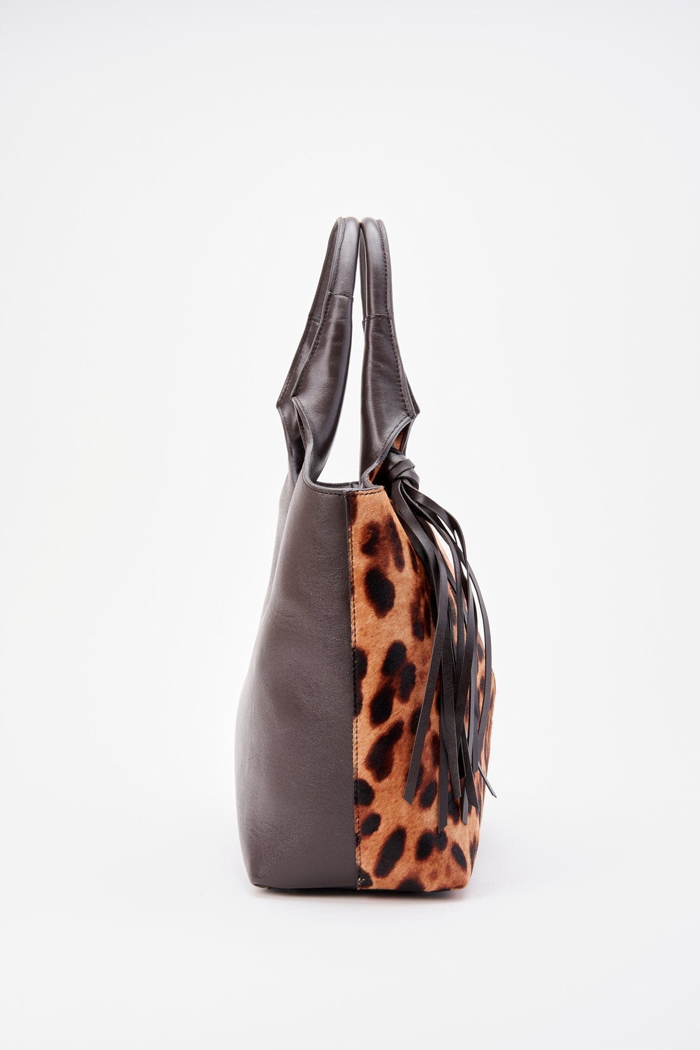 Vintage Silvano Biagini Leopard Printed Calf Hair Shoulder Bag