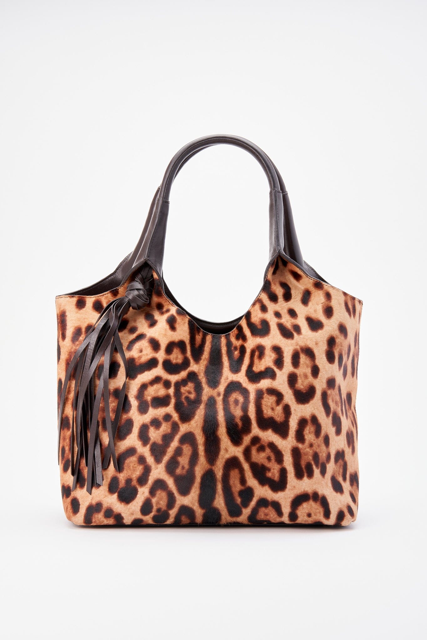 Vintage Silvano Biagini Leopard Printed Calf Hair Shoulder Bag