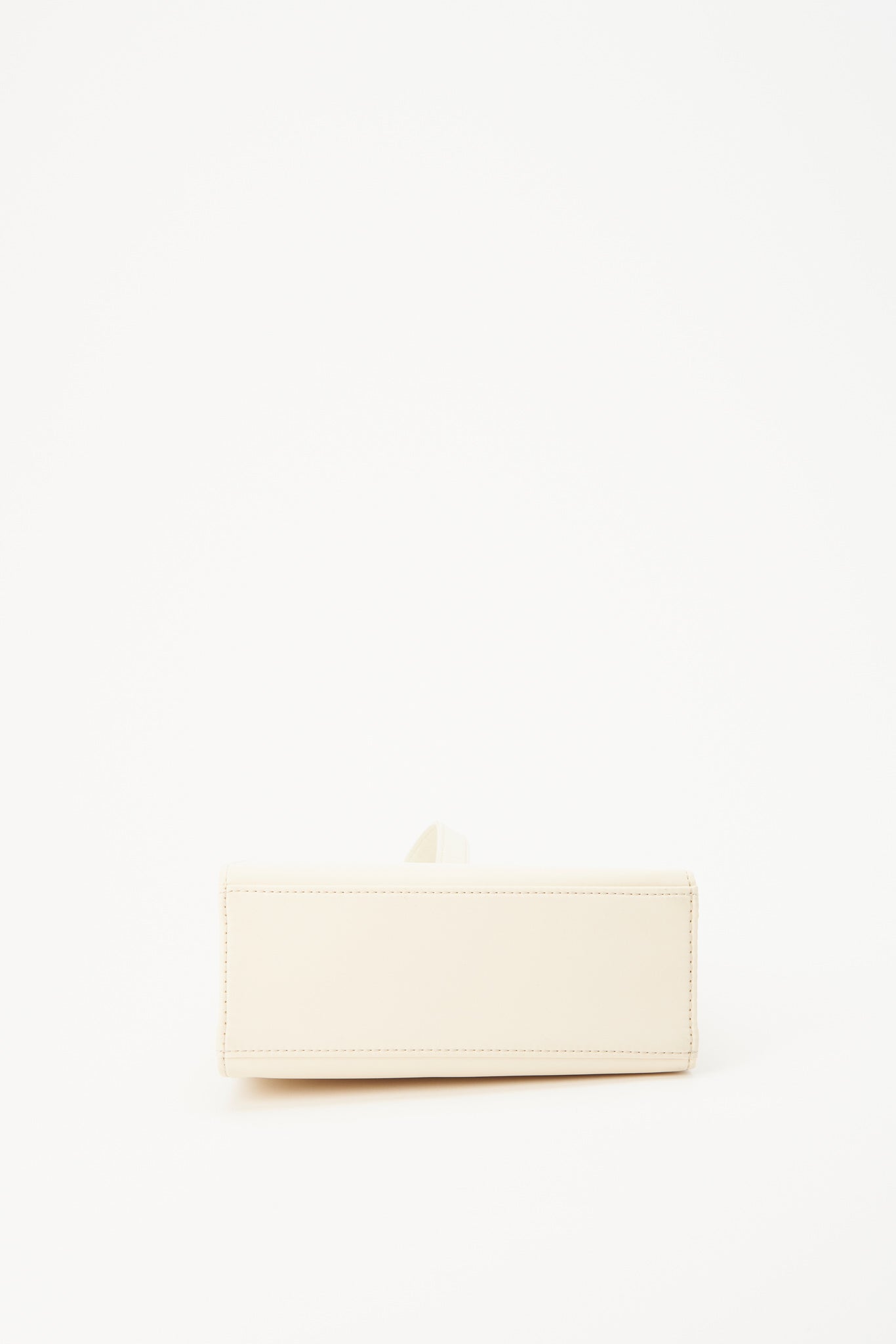 Vintage YSL Cream Silk and Leather Clutch Bag