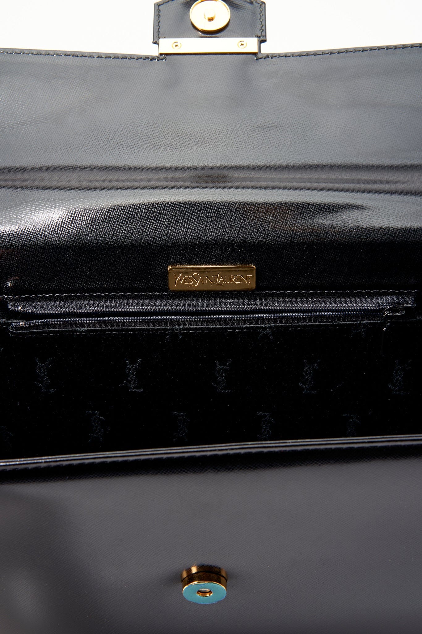 Vintage YSL Black Leather Top Handle Bag