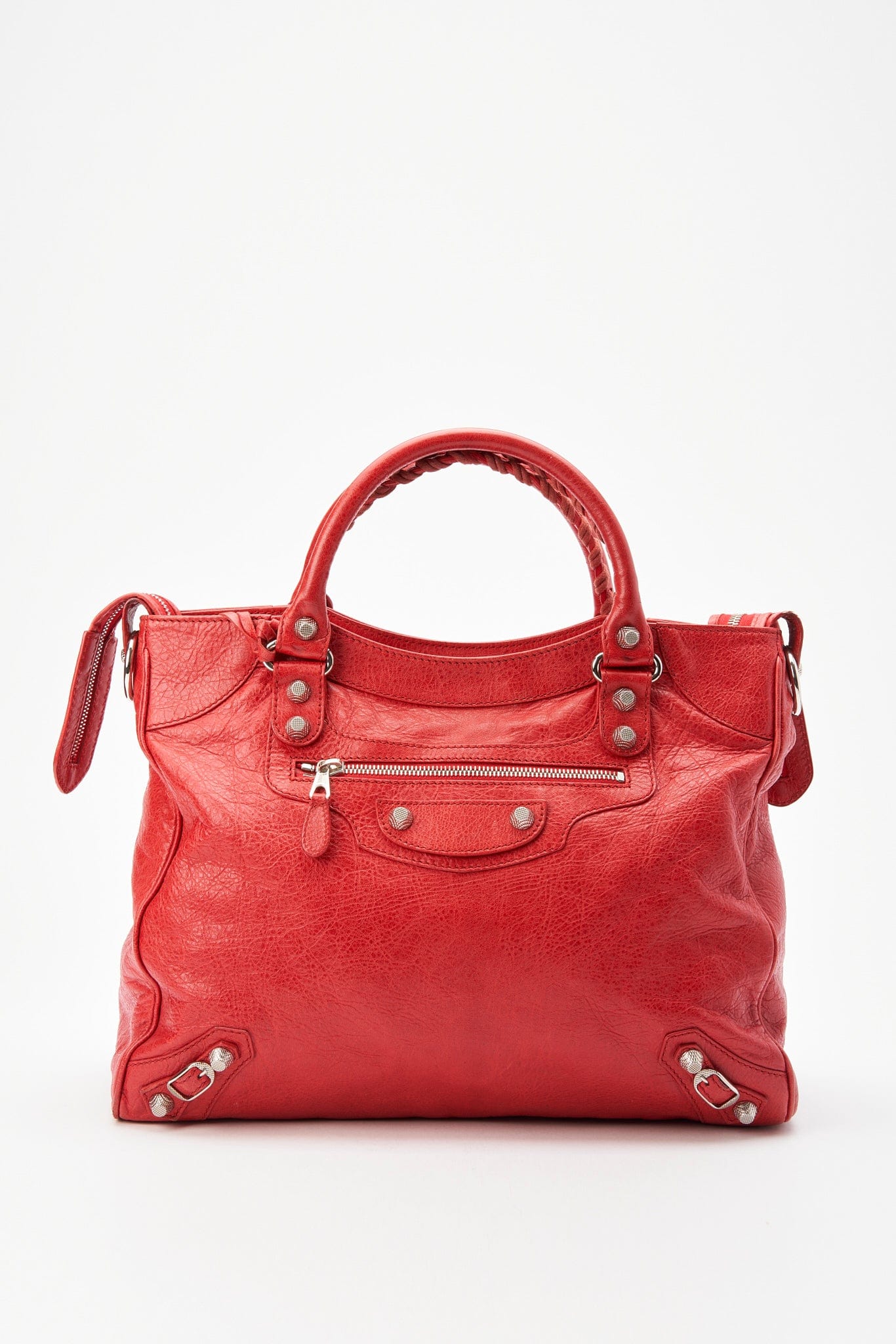 Balenciaga Red Leather City Bag