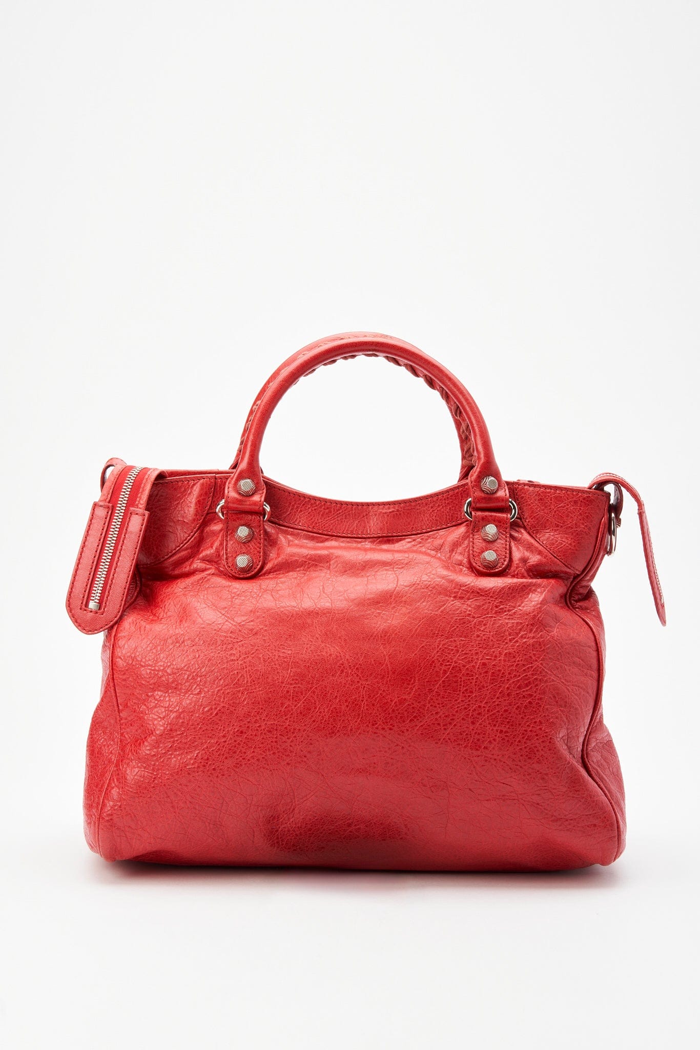 Balenciaga Red Leather City Bag