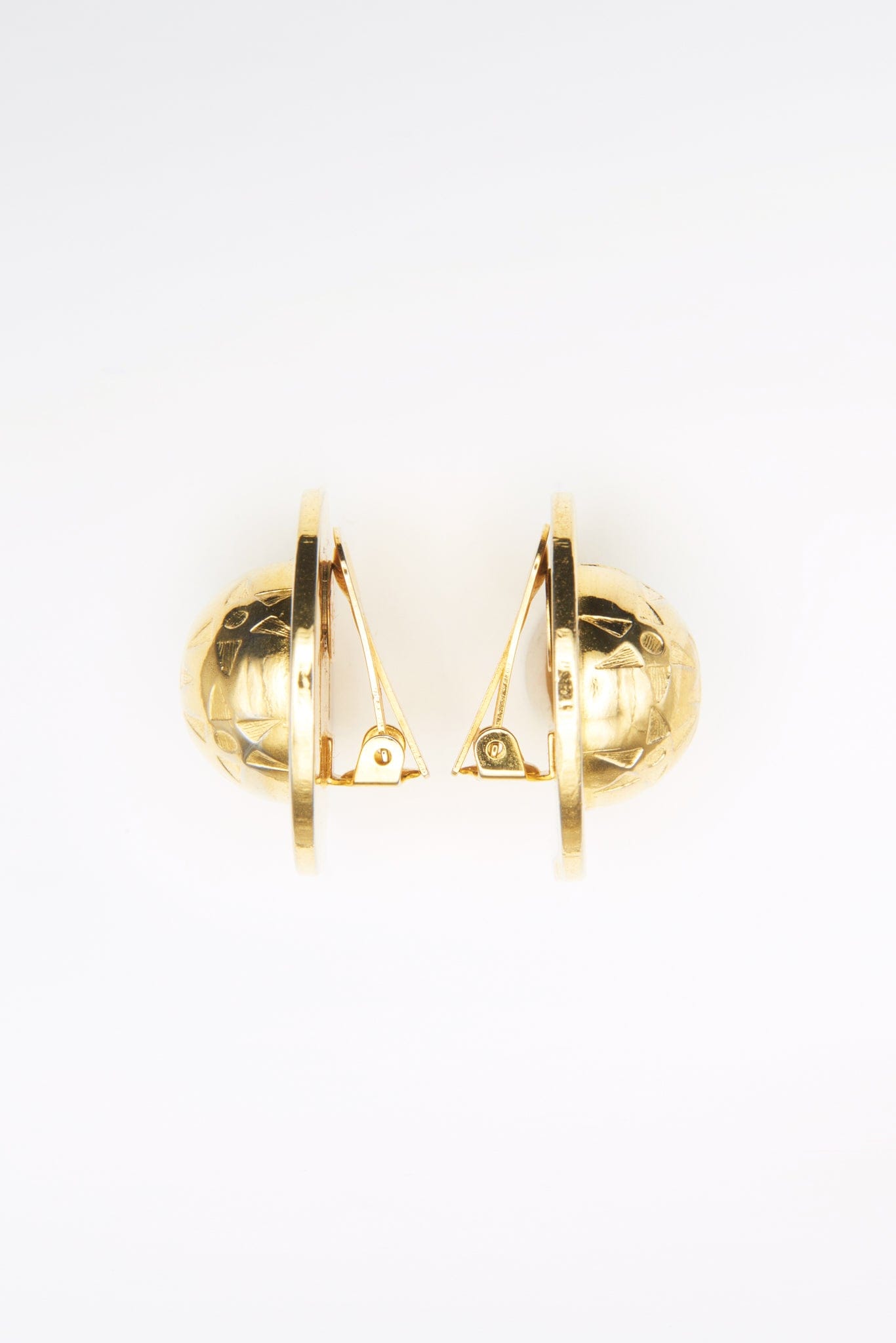 Vintage Gold Celine Ball Earrings