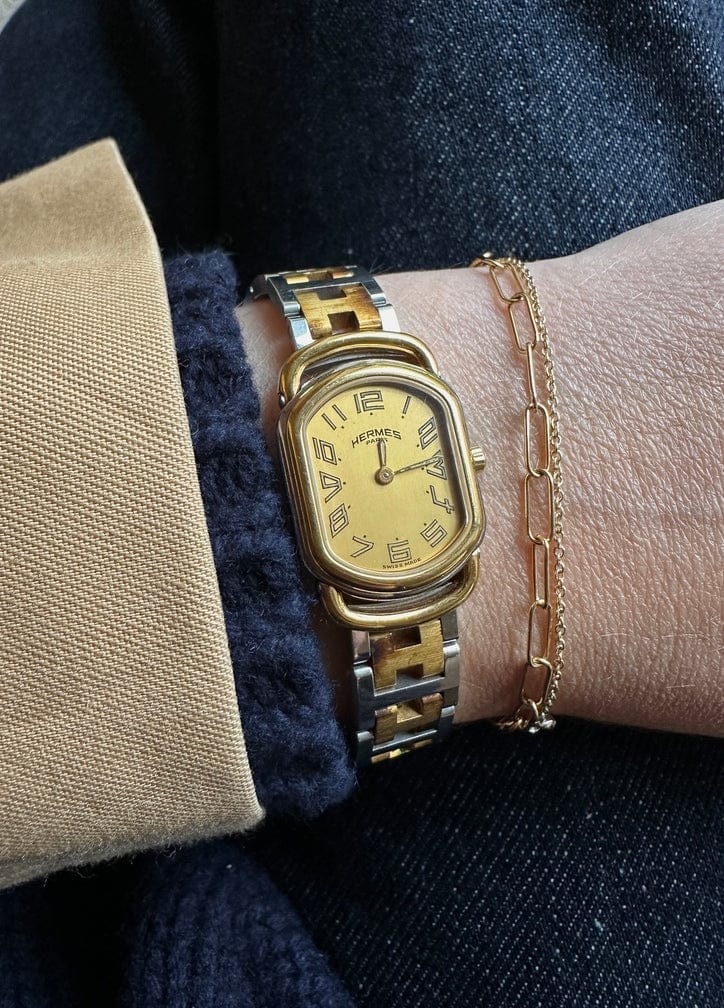 Vintage Hermès Rallye Gold Plated Watch