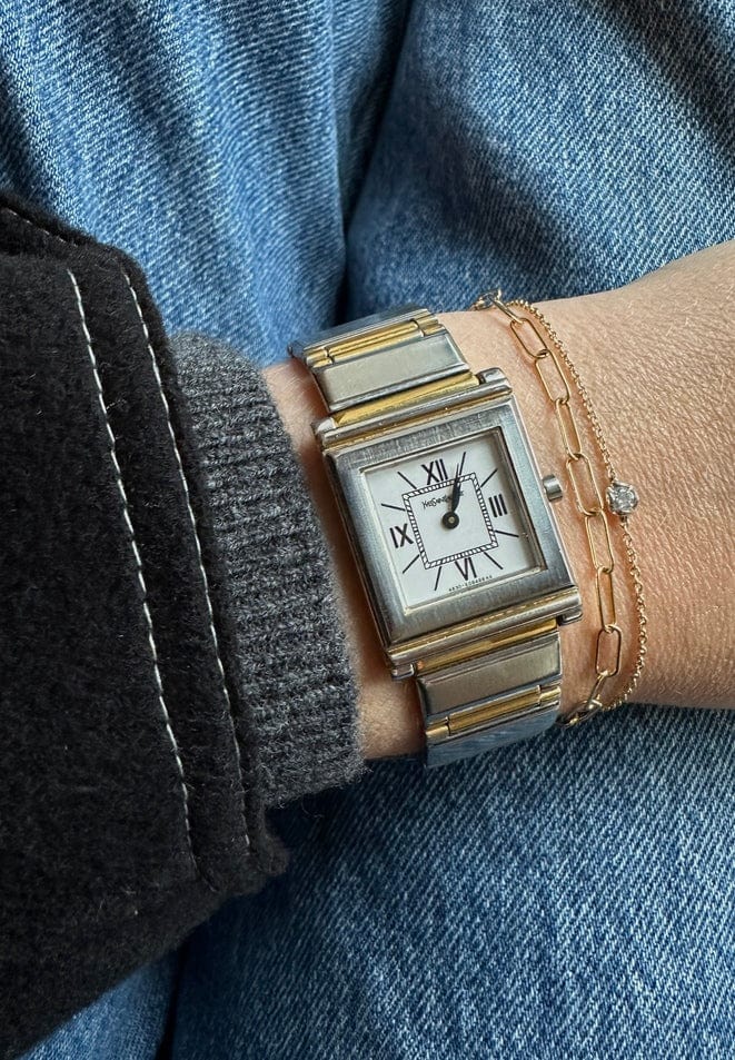 Vintage YSL Gold and Silver Plated Watch