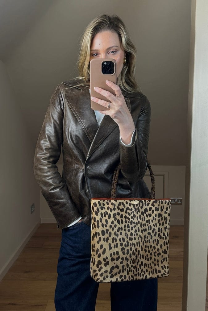 Vintage Christian Dior Leopard Print Bag