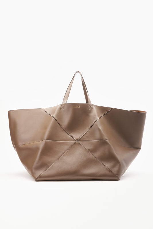 Loewe XXL Puzzle Fold Tote in shiny calfskin