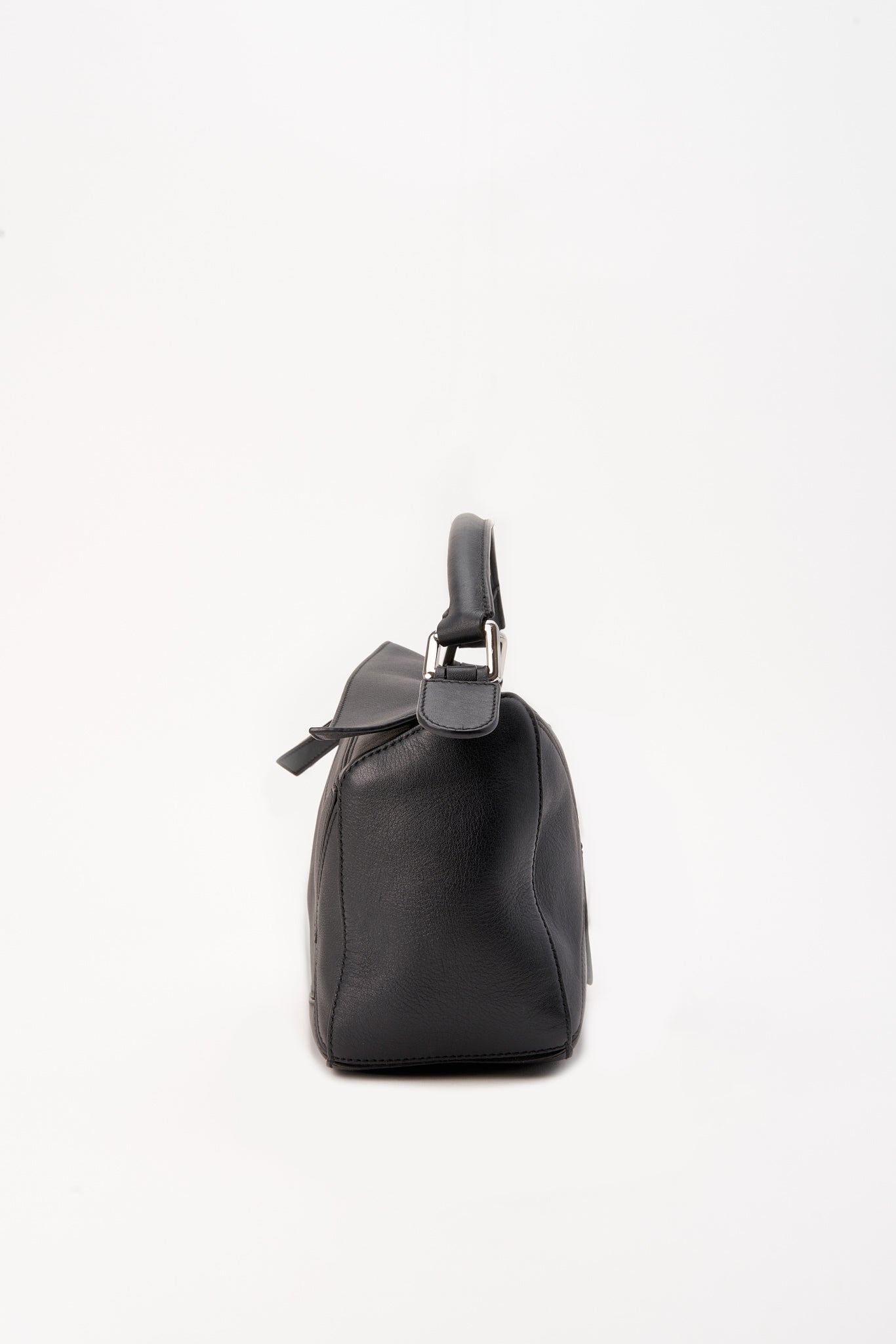 Loewe Small Black Leather Puzzle Bag