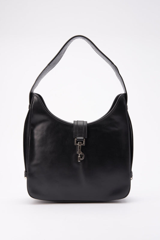 Vintage Gucci Jackie Black Leather Tote Bag