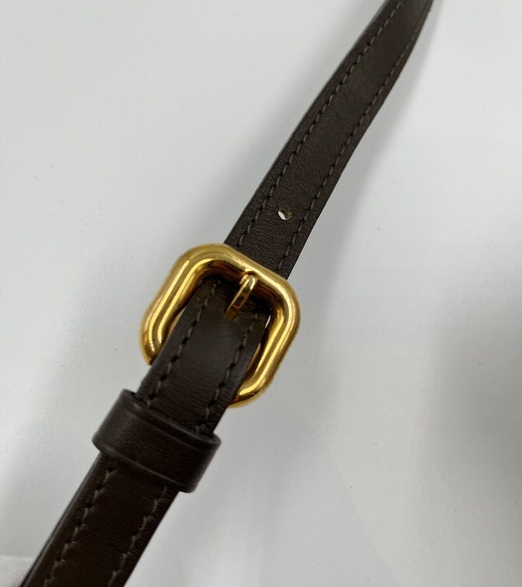 Louis Vuitton Replacement Crossbody Strap Leather Dark Brown Gold