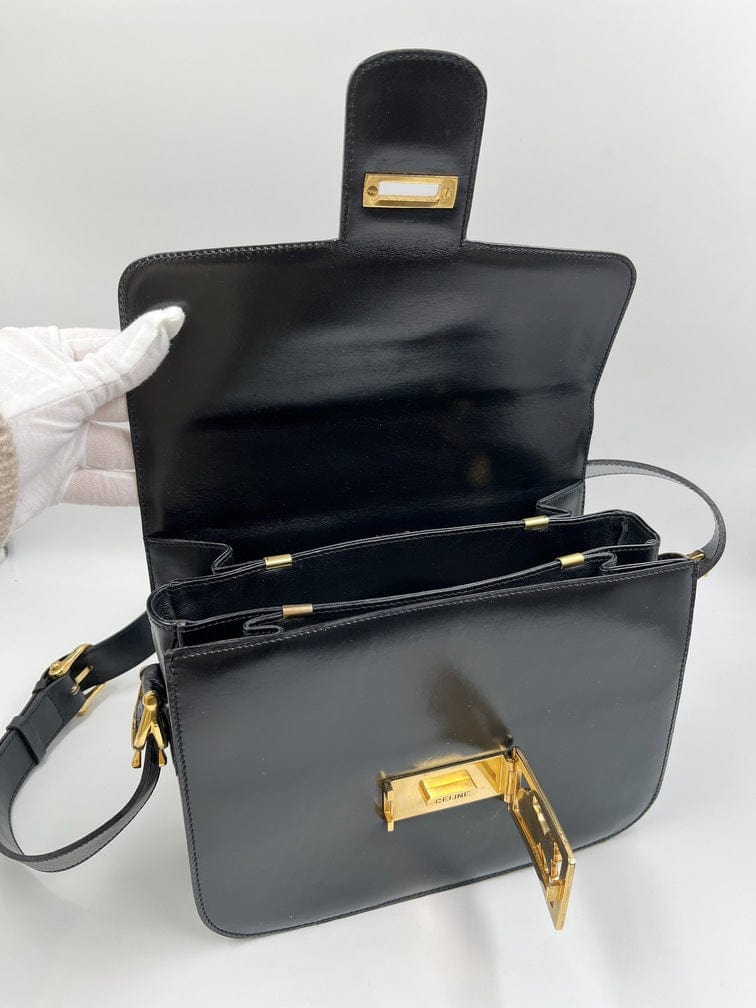Vintage Celine Box Crossbody Bag - Black – The Hosta