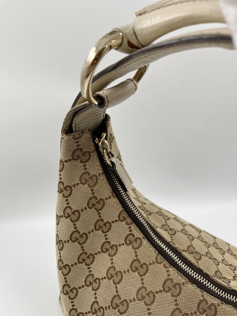 Gucci Horsebit Canvas Hobo Bag (SHG-22678) – LuxeDH