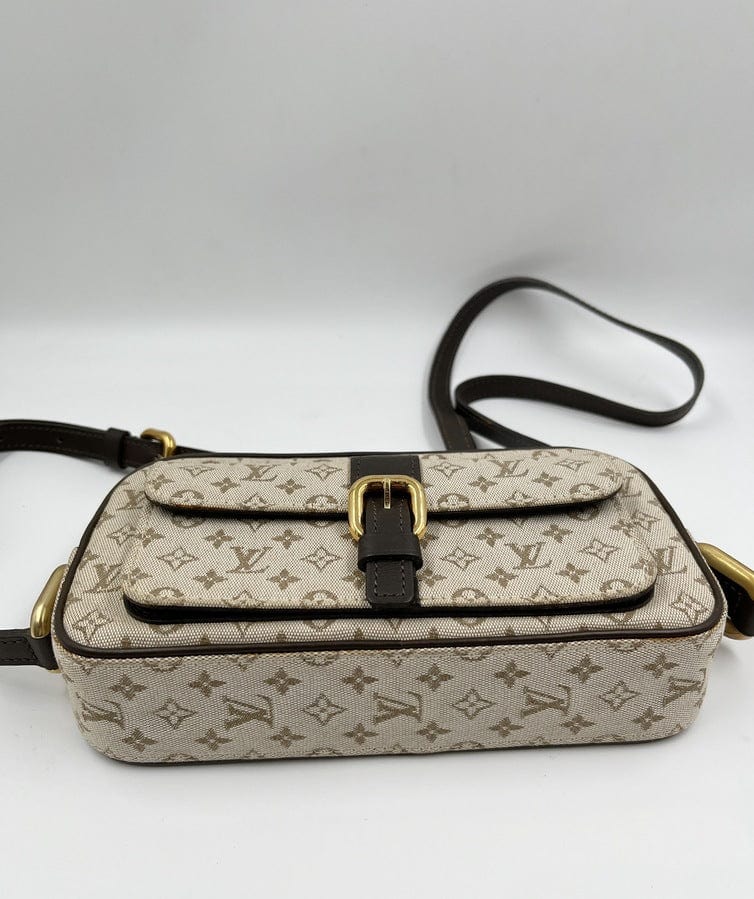 Louis Vuitton Monogram Mini Lin Juliette Crossbody Bag M92218 Brown Cloth  ref.1028994 - Joli Closet