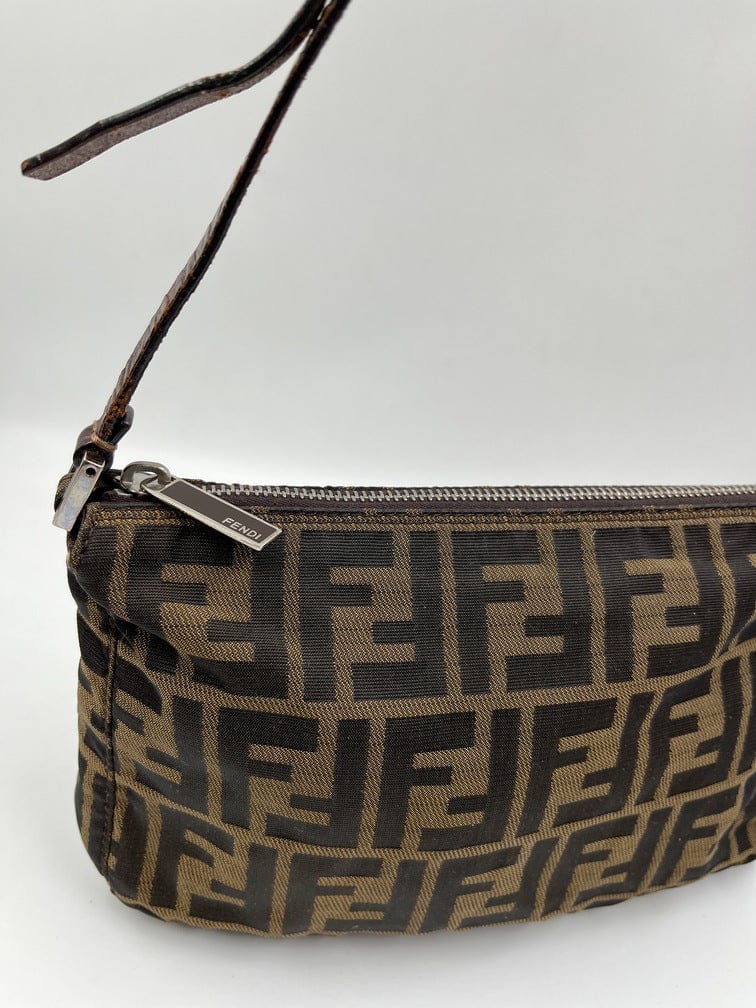 Fendi - Authenticated Handbag - Cloth Brown for Women, Good Condition