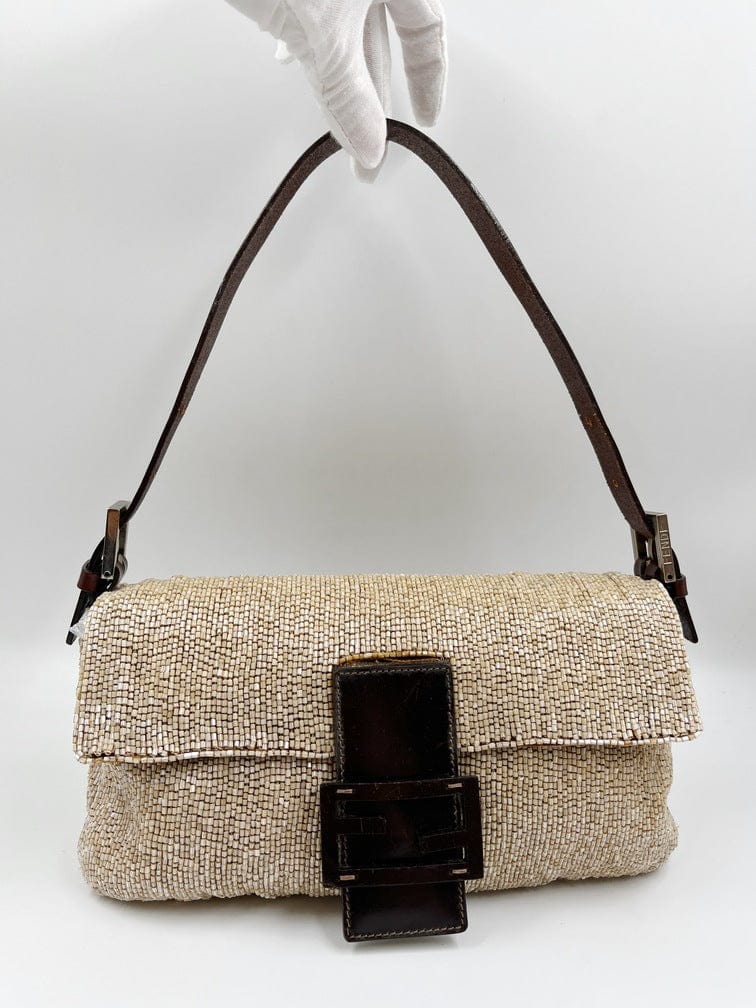 Sold at Auction: Fendi - Shoulder Bag with Zucca Canvas and