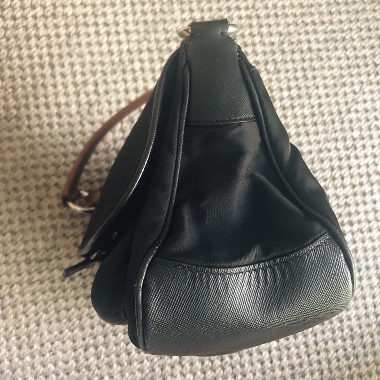 Vintage: Prada Brown Suede and Leather Top Handle Bag – The Hangout