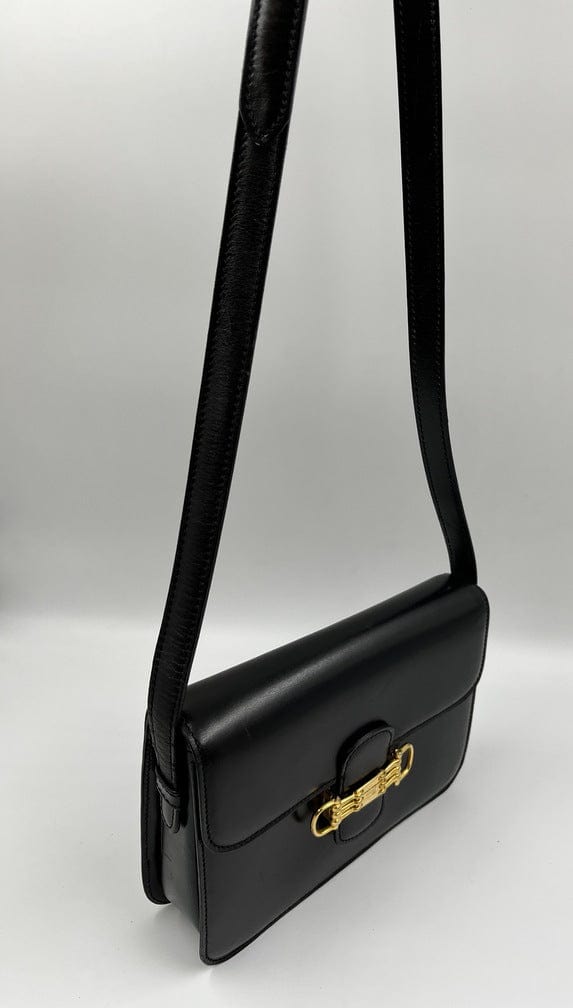 Vintage Celine Box Crossbody Bag - Black – The Hosta