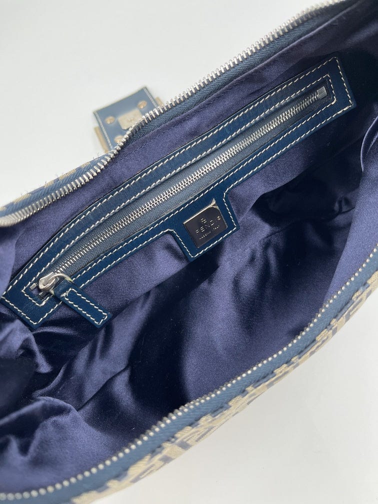 Vintage FENDI Zucca Half Moon Shoulder Bag - A Retro Tale - A Retro Tale