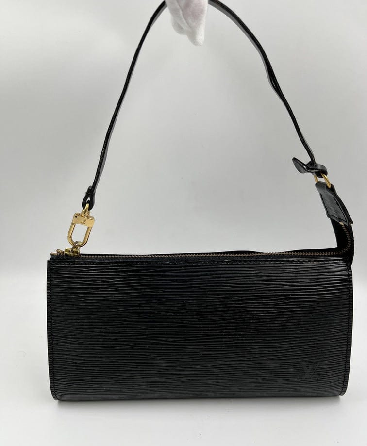 Louis Vuitton // Epi Leather Mini Papillon Pochette Bag // Black
