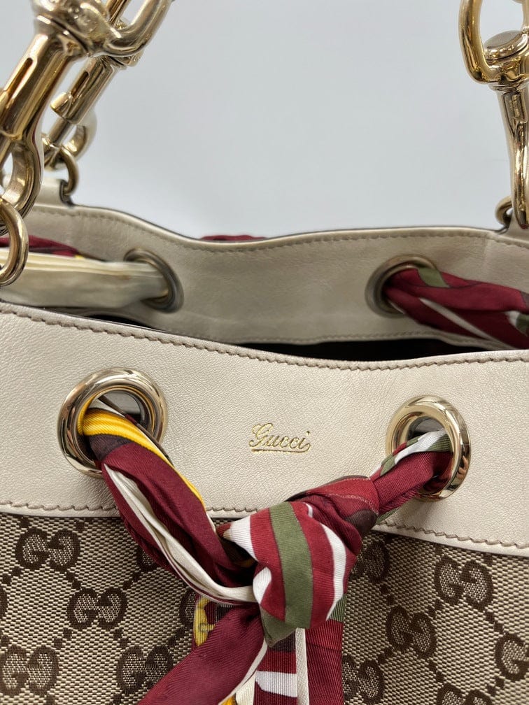 Gucci positano scarf tote bag hot sale