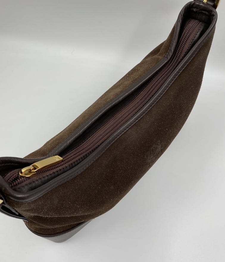 LOEWE Shoulder Bag Suede Leather Brown Auth ar9668b ref.967479 - Joli Closet