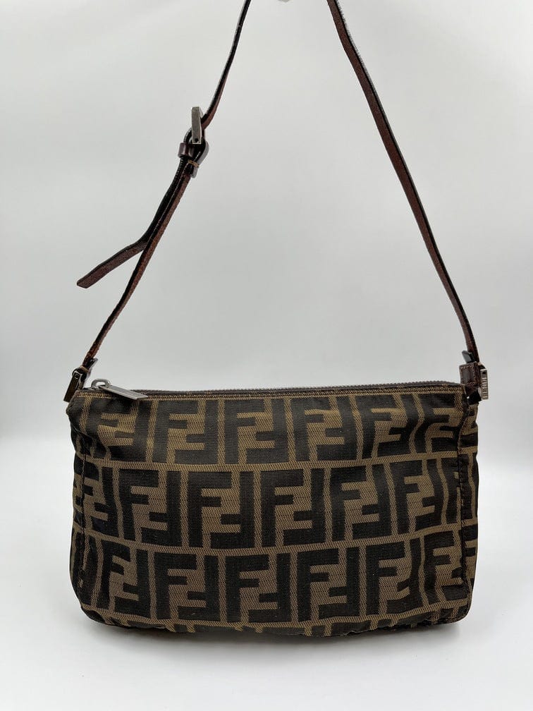 Fendi Pre-owned Women's Fabric Shoulder Bag - Brown - One Size