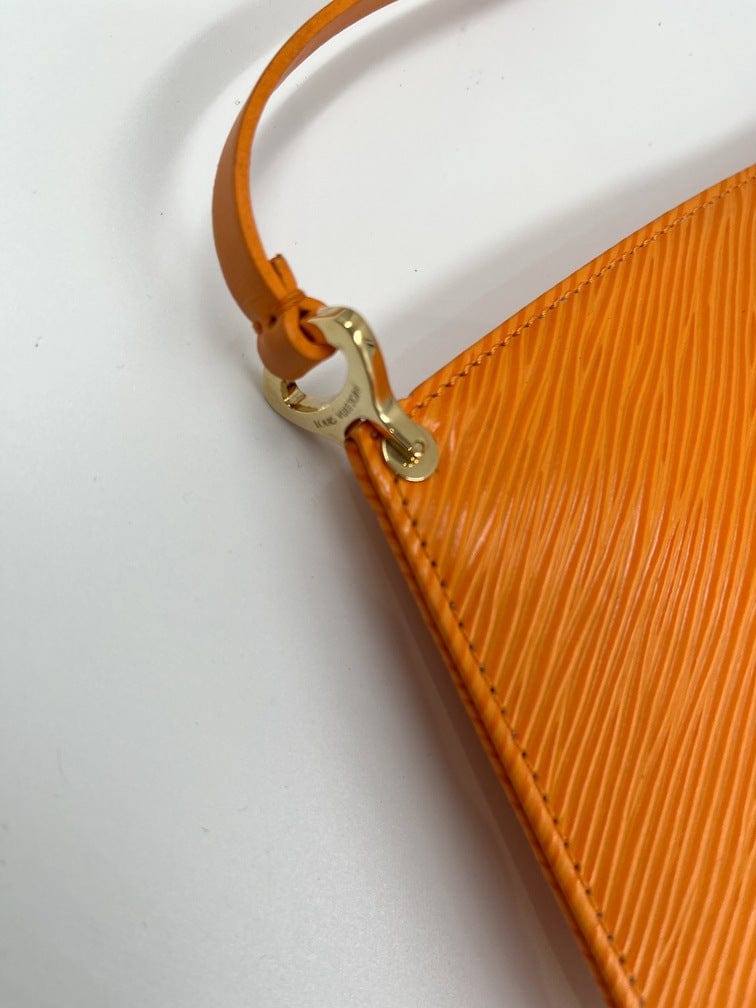 Louis Vuitton Pochette Accessories Epi 24 Yellow Leather Crossbody