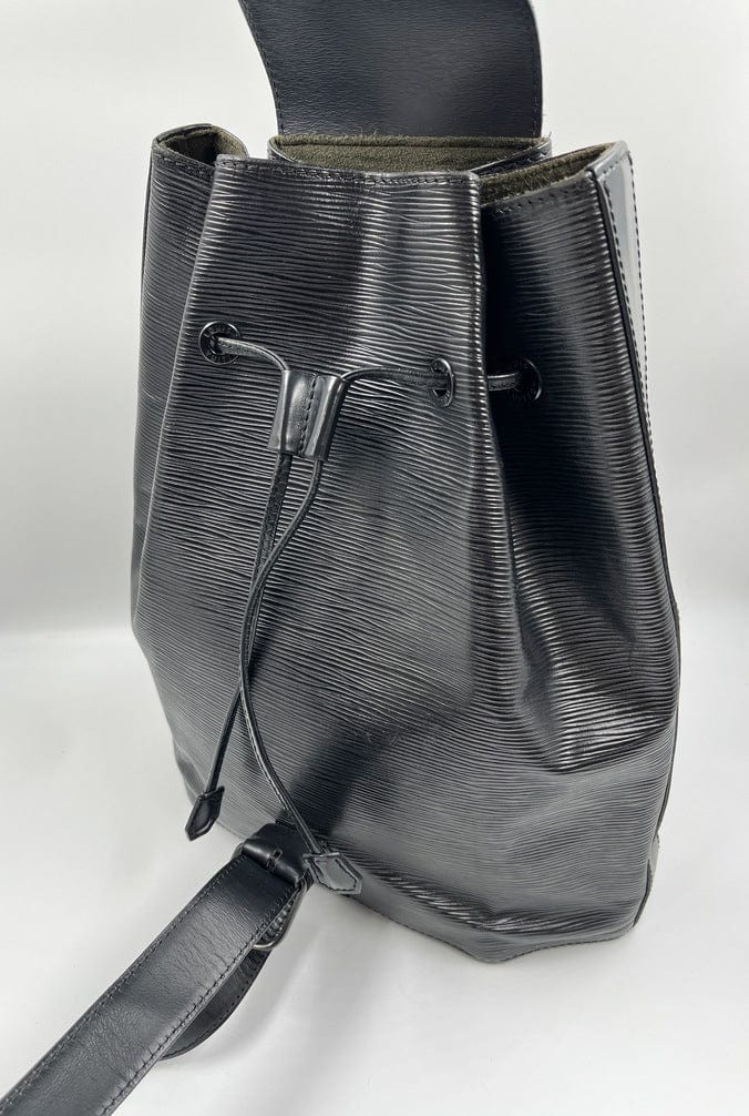 Louis Vuitton Vintage Black Epi Leather Sac a Dos Drawstring Sling