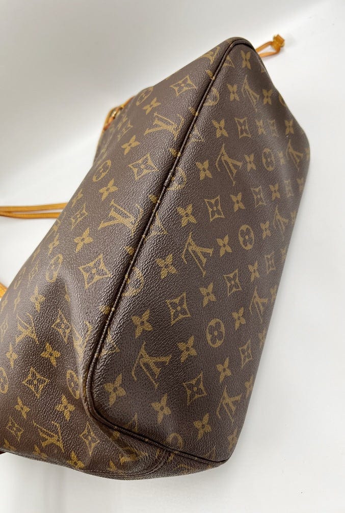 Louis Vuitton Neverfull Wristlet Pouch Monogram Yellow in Monogram Coated  Canvas with Gold-tone - US