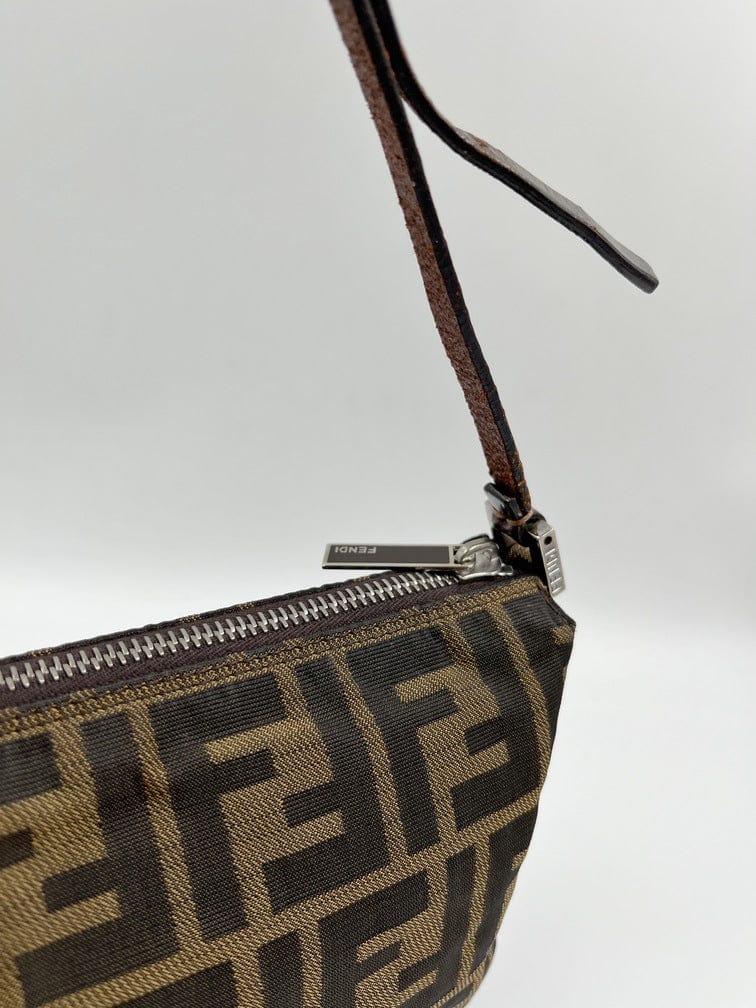 FENDI Authentic Vintage Zucca Pochette Shoulder Bag
